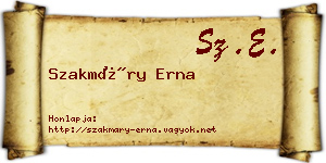 Szakmáry Erna névjegykártya